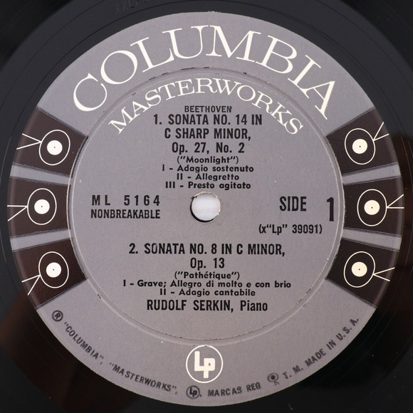 Beethoven, Rudolf Serkin Sonata No. 8, 14, 23 1956 Mono 6-Eye LP Record ML 5164 - Picture 7 of 16